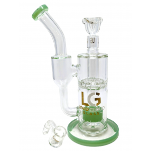 8" Loud Cloud Glass Shower Head Recycler Water Pipe W/ Banger - [TE-109]